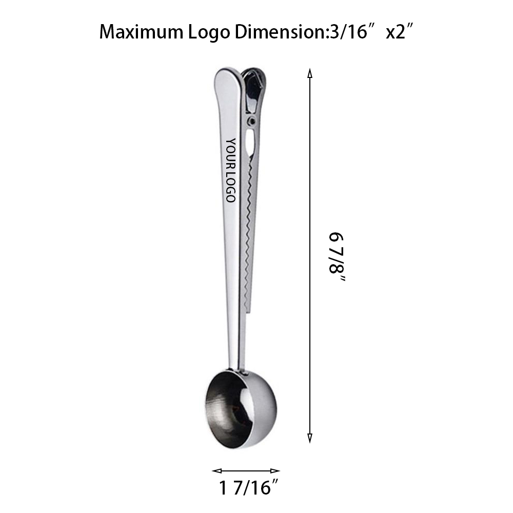 Stainless Steel Kitchen Supplies Coffee Scoop With Clip 5