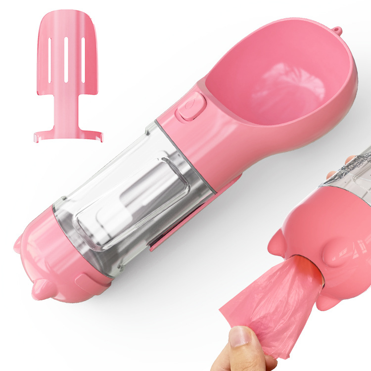 Dog Travel Water Bottle with Food Container 3