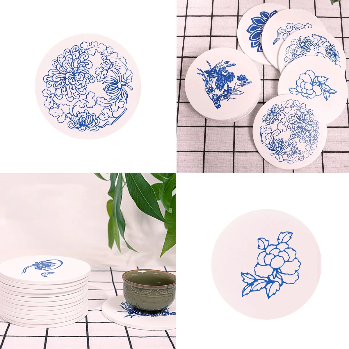 Round Wood Coaster Custom Print 1