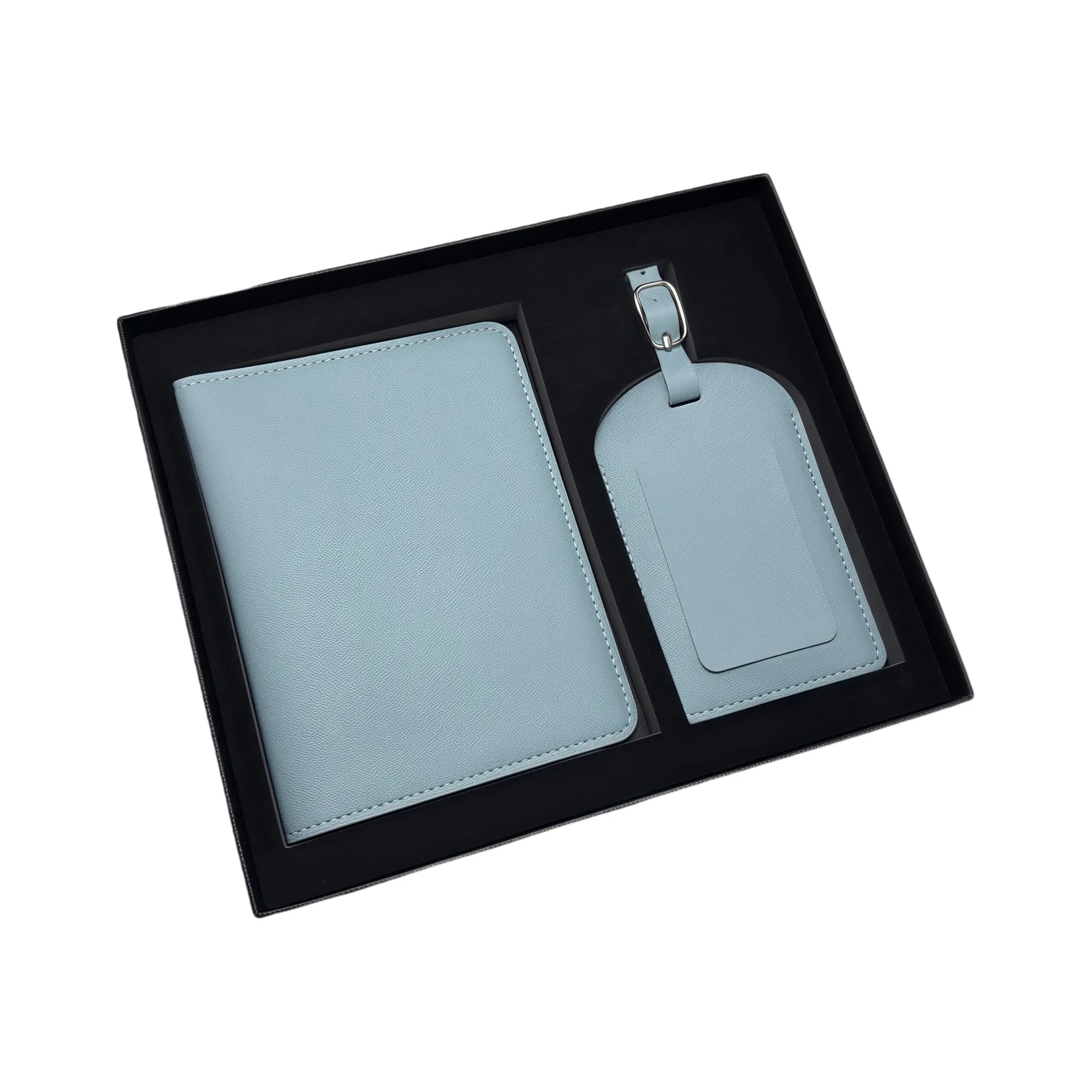 PU Leather Passport Case & Luggage Tag Set 3