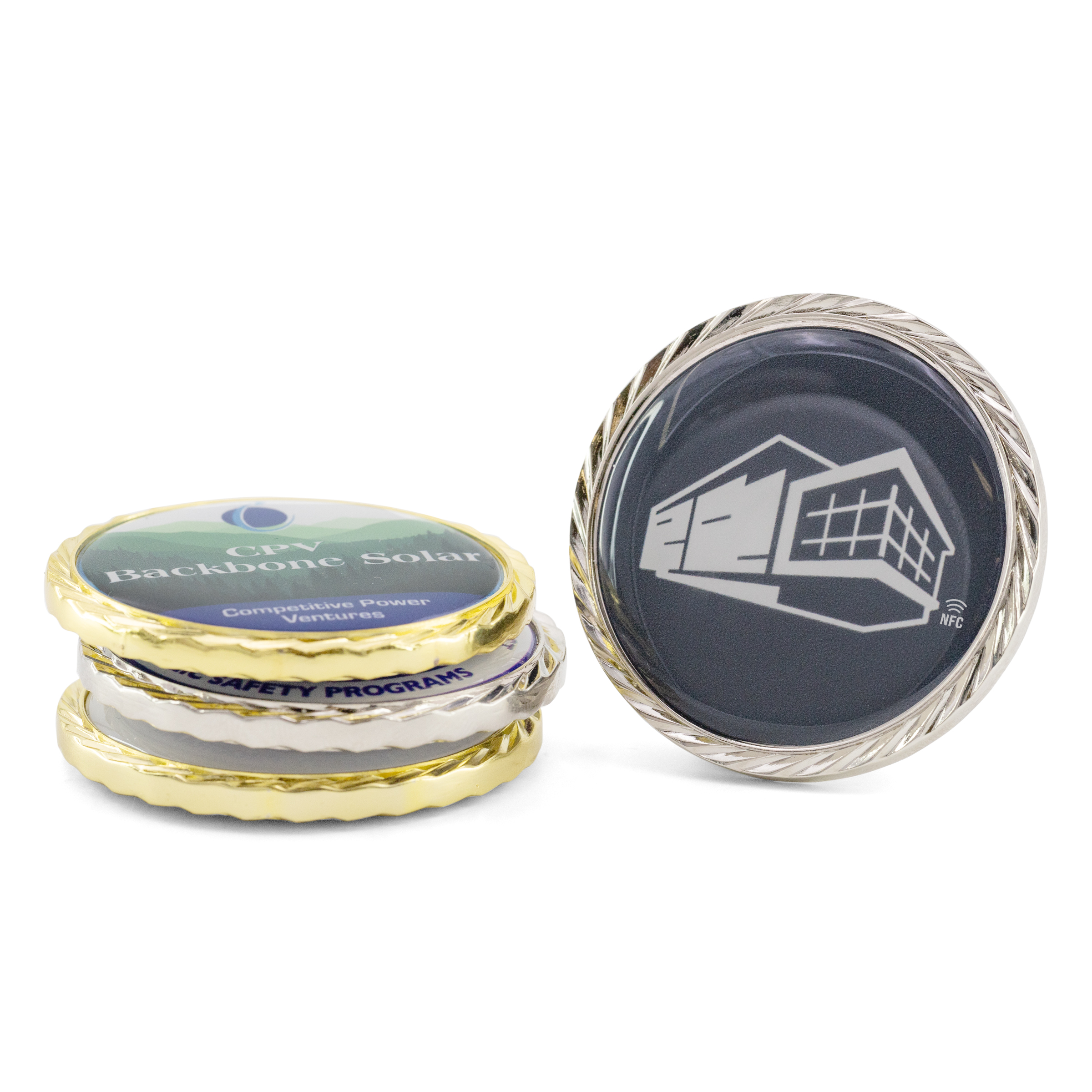 NFC Challenge Coin w/ Oblique Border (1.75") 2