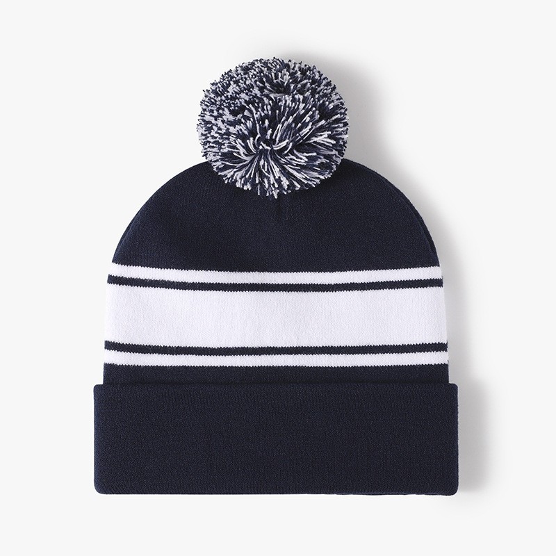 Knit Pom Beanie W/ Cuff 5