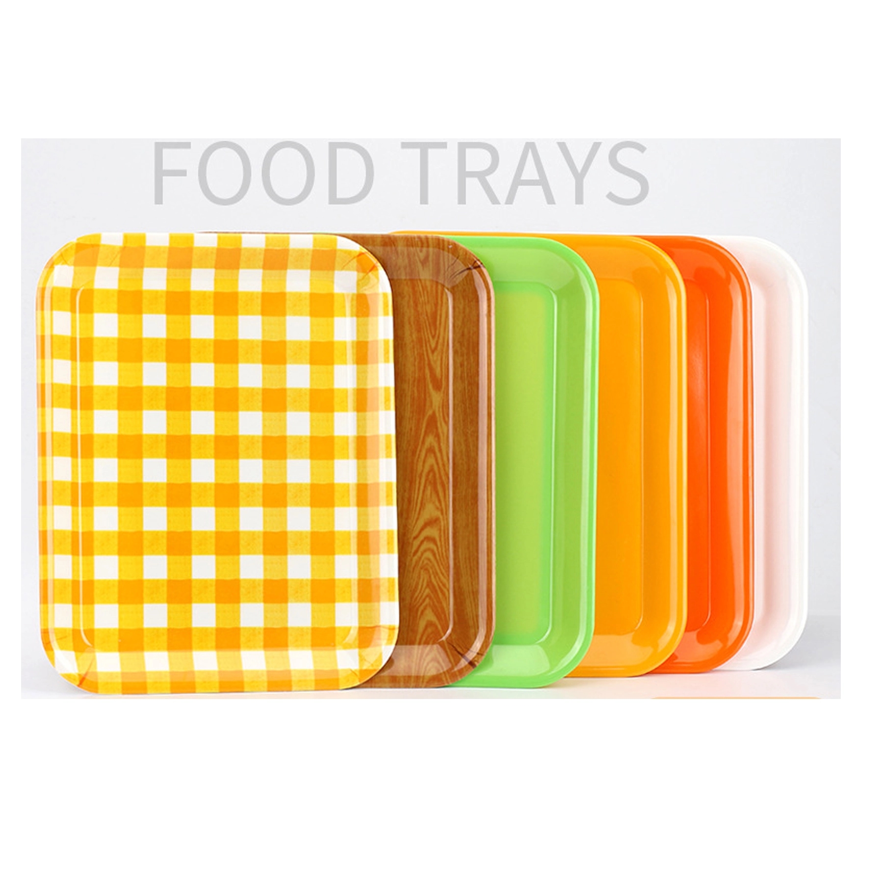 Plastic Restaurant Toddler Fast Food Serving Tray For Eating 5