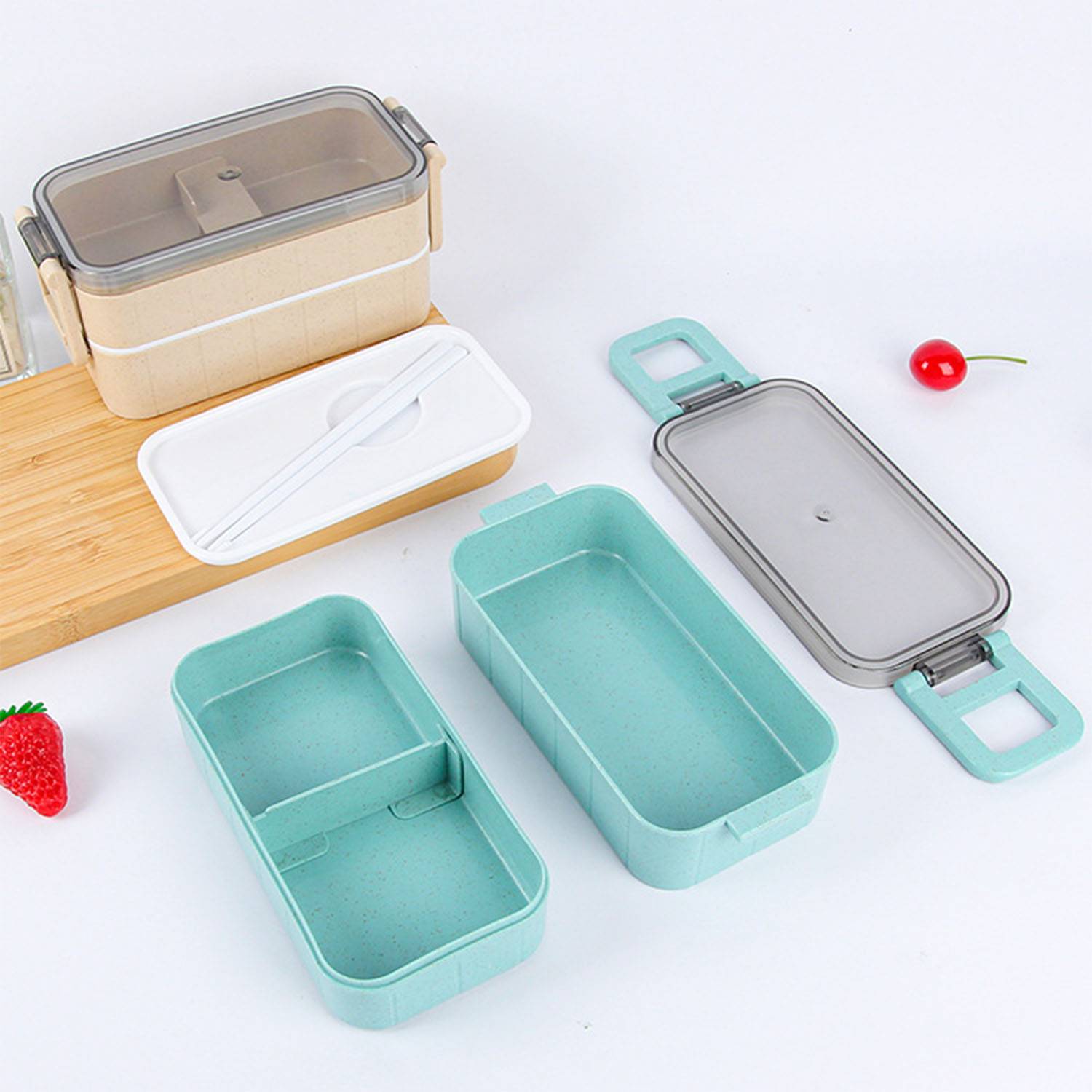Lunch Box with Fork and Spoon 2