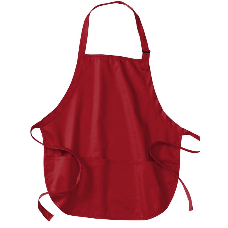 Port Authority Medium-Length Apron With Pouch Pockets. 42