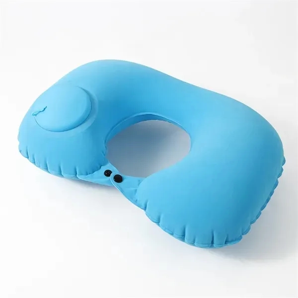 Inflatable U-Shaped Travel Neck Pillow - Easy Press Design 1