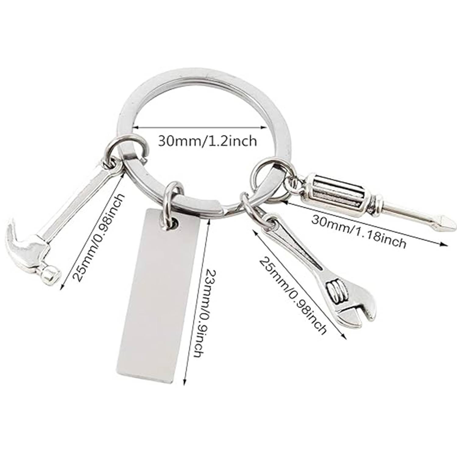 Mini Tool Shape Stainless Steel Keychain 4
