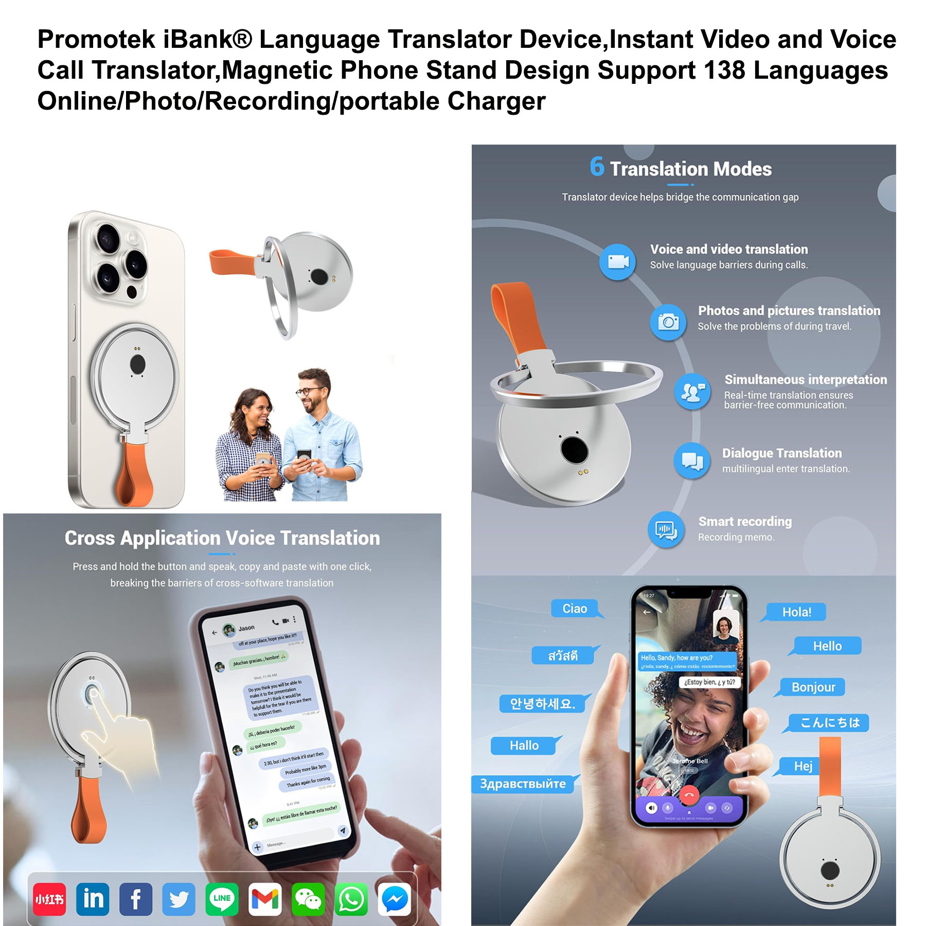 iBank ® Language Translator, Instant Video and Voice Call Translator 2