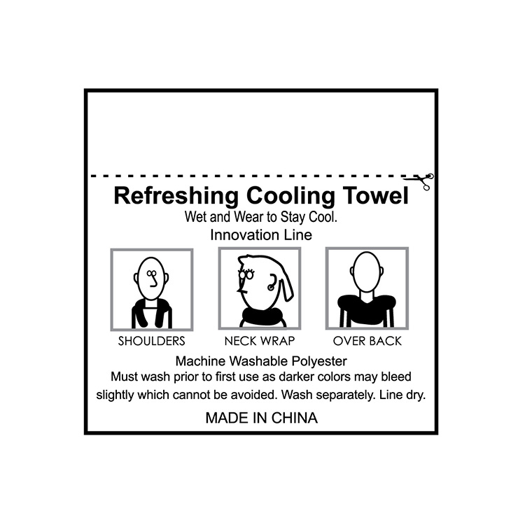 "THE RAINER" Recycled RPET Cooling Towel – 12" W x 32" H 42