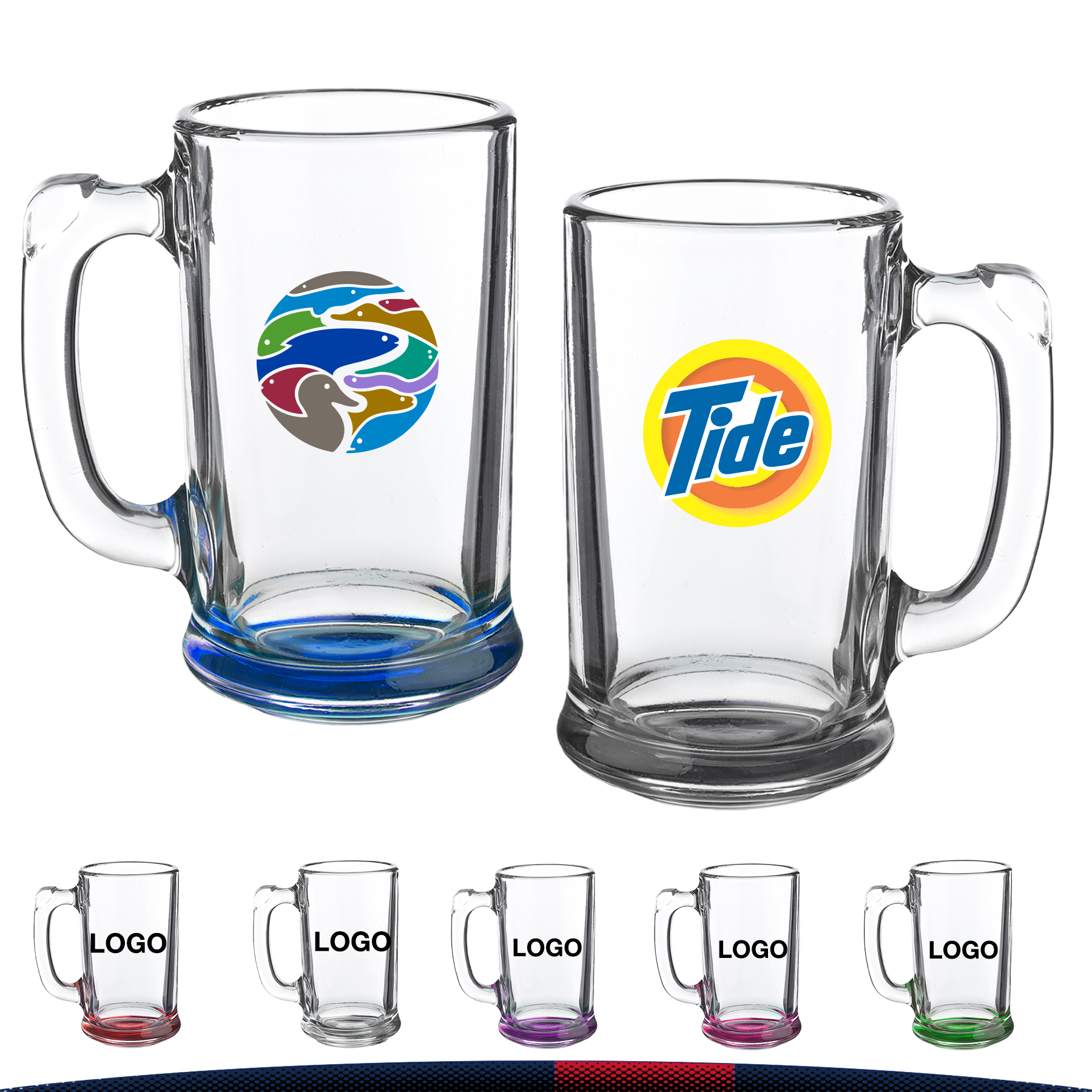 14 oz. Festival Glass Beer Mugs 7