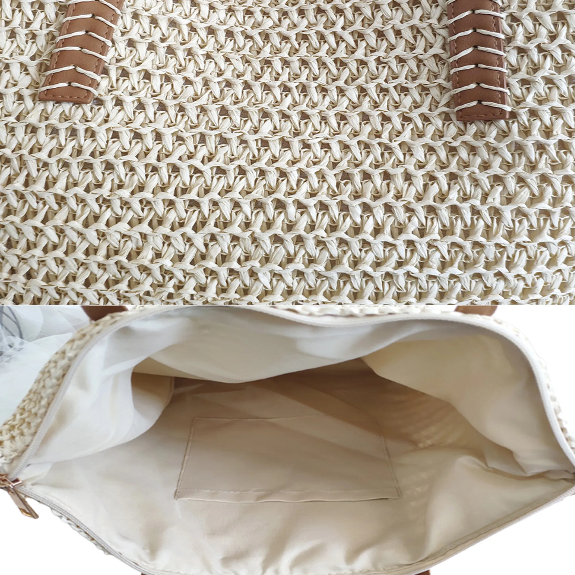 Straw Woven Shoulder Tote Bag 2