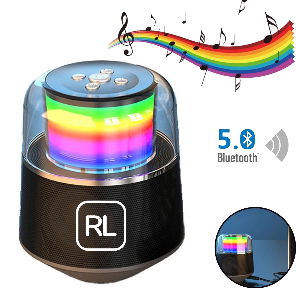 LED Luminous Wireless Speaker 5.0 1