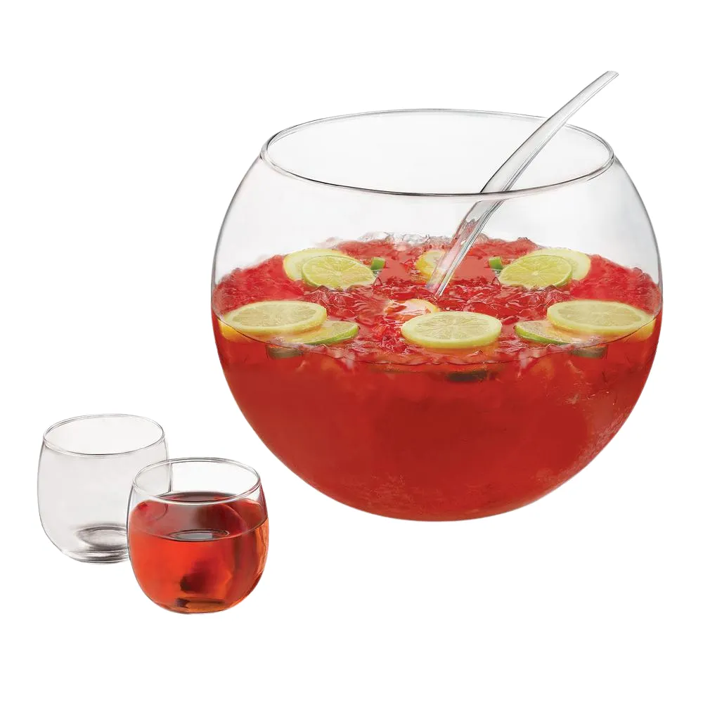 Glass Punch Bowl Set 3