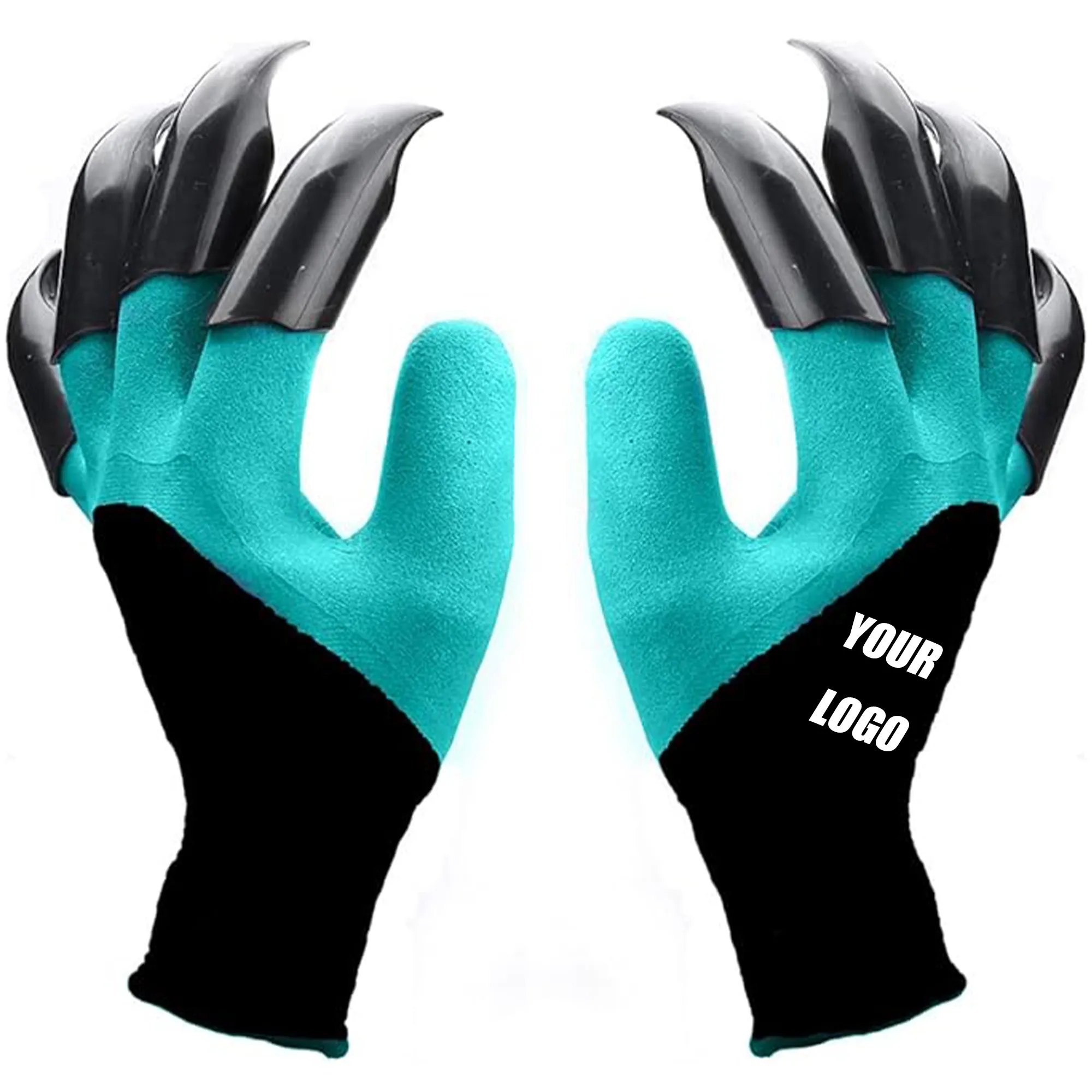 Garden Digging Gloves With 8 Fingertips Claws