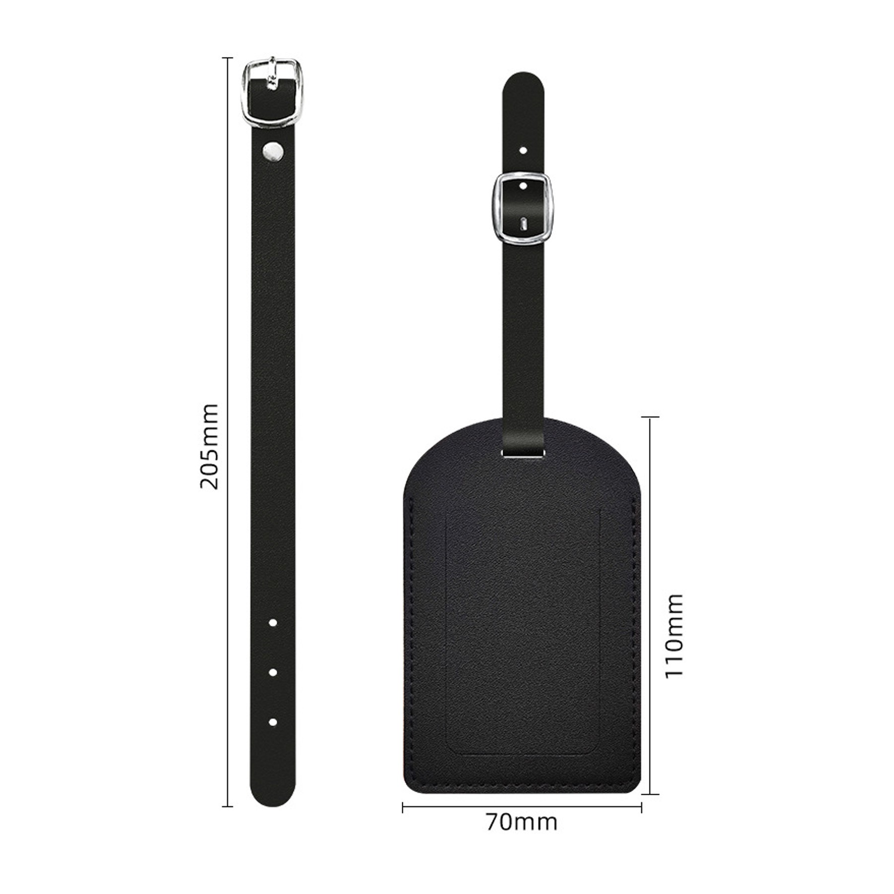Custom PU Leather Privacy Luggage Tag 2