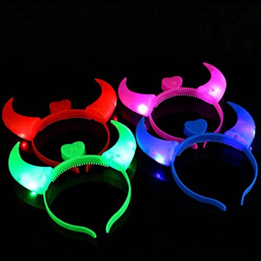 Flashing Party Ox Horns Headbands Glow 2