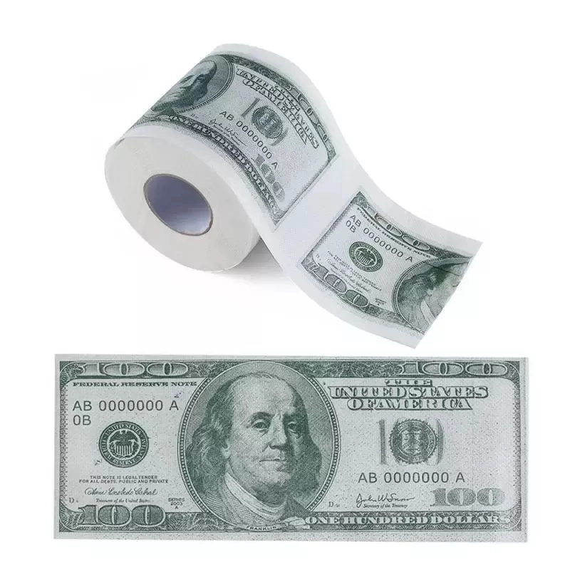Custom Dollar Printed Toilet Paper 6