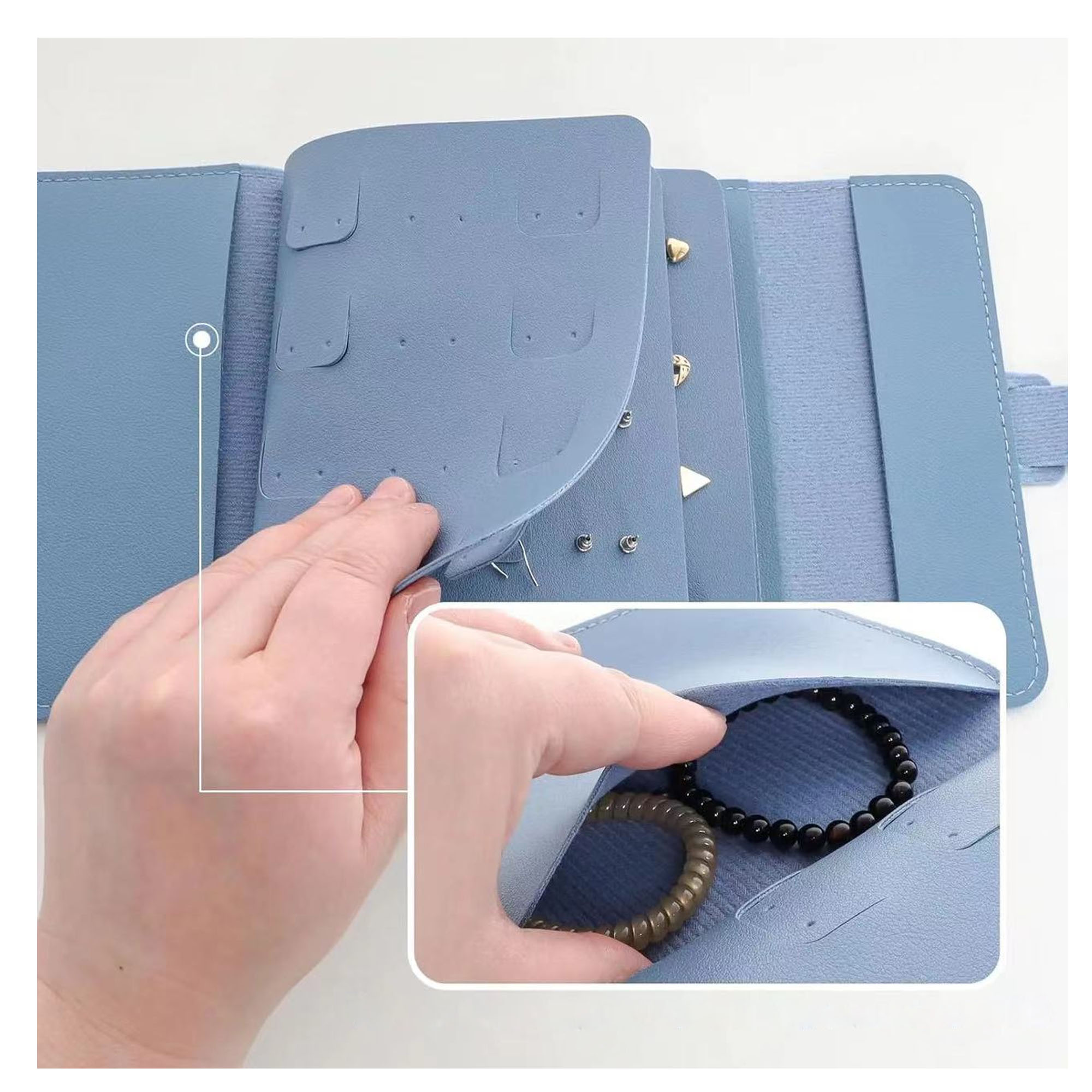 Pu Leather Durable Earring Storage Bag ?C Creative And Spacious 3
