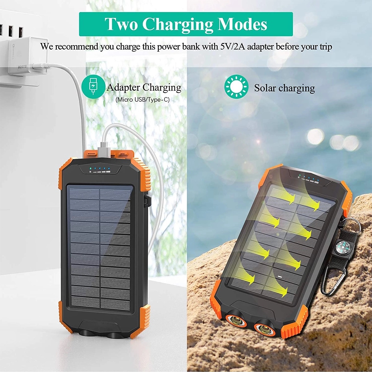 10,000Mah Solar Power Portable Charger 7