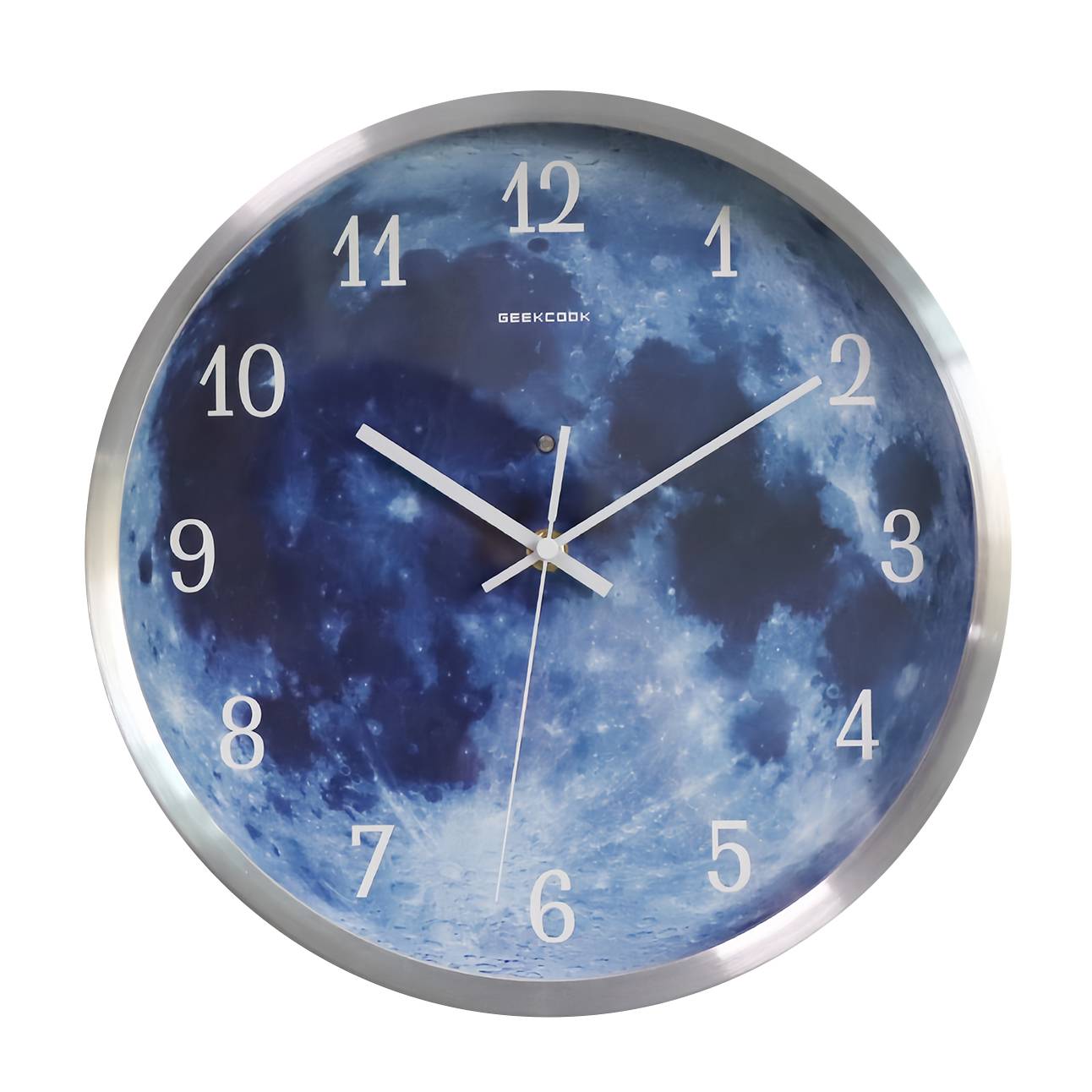 Blue moon LED luminous voice-activated wall clock 9