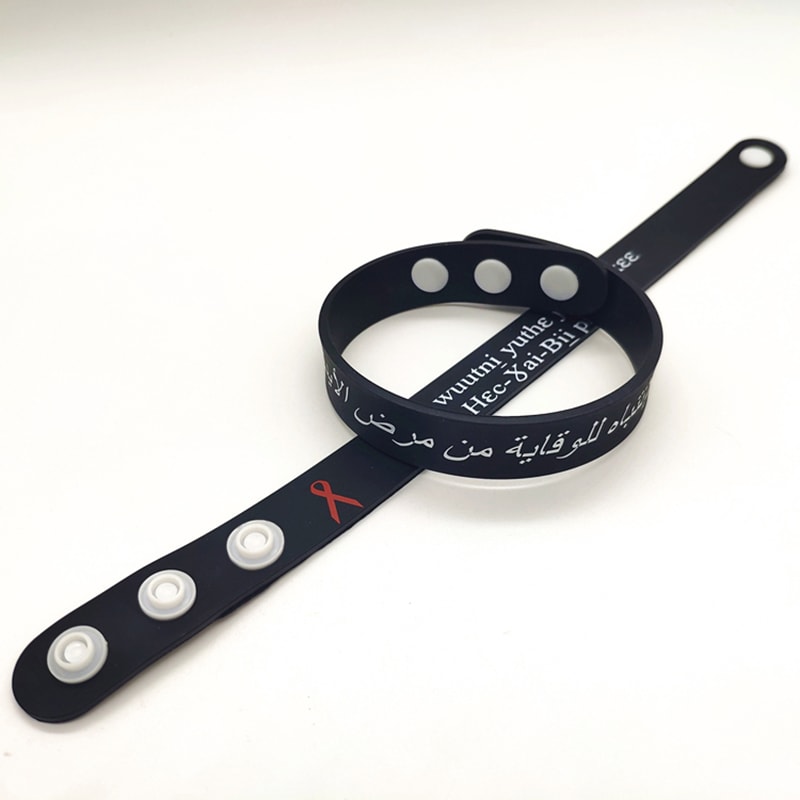 Printed Silicone Adjustable Wristbands 228