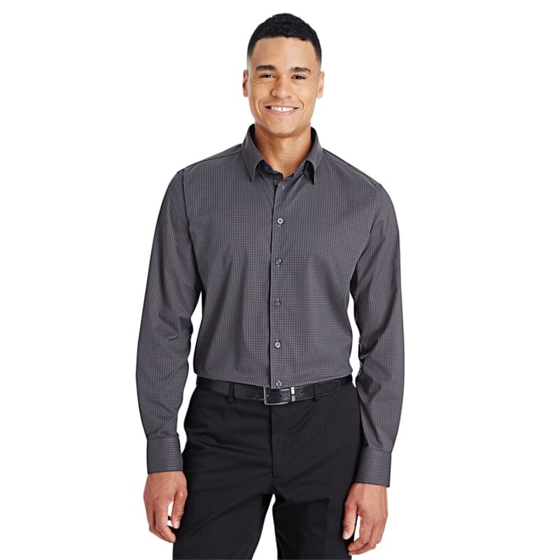 Devon & Jones CrownLux Performance™ Men's Tonal Mini Check Shirt 3