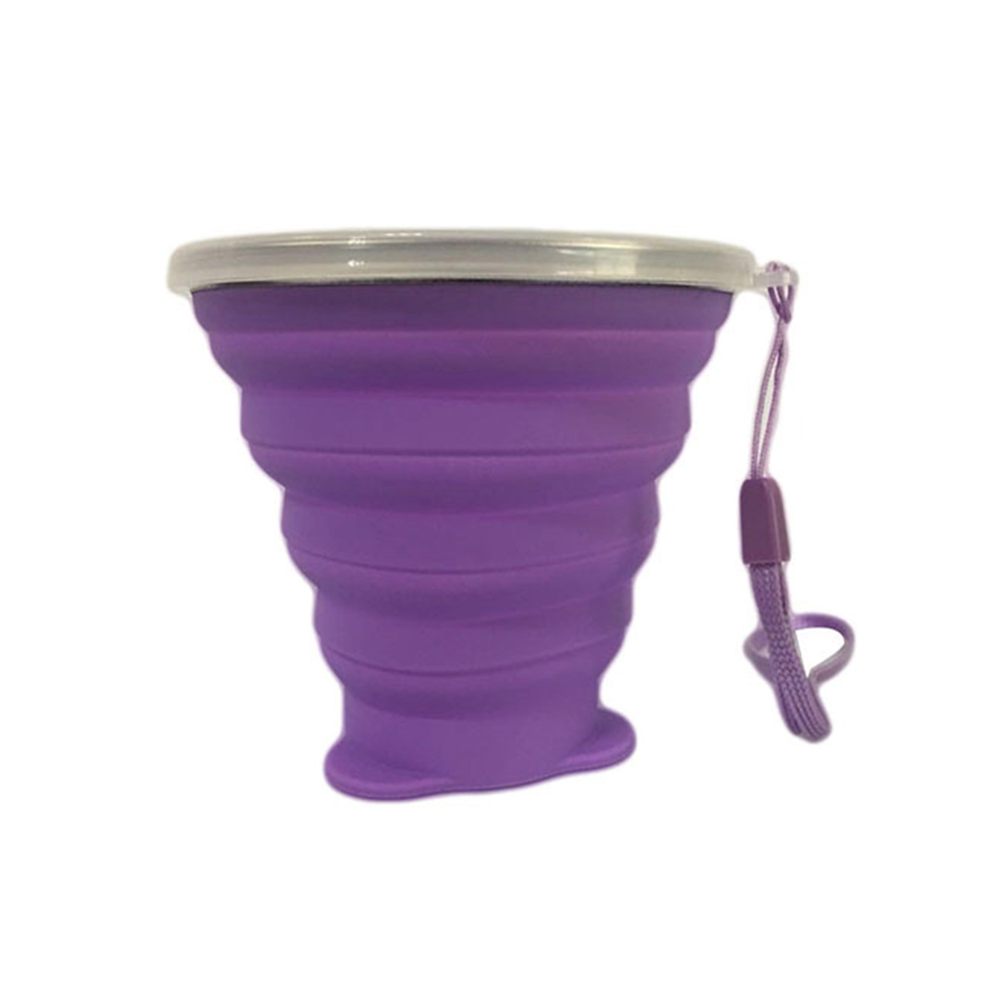 9 oz Silicone Collapsible Travel Cup With Lid 3