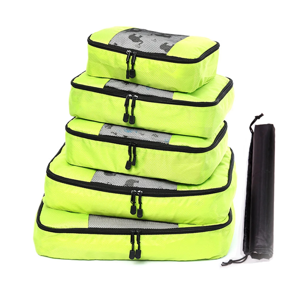 6Pc Packing Cube Zipper Compression Pouch Travel Storage Bag 5