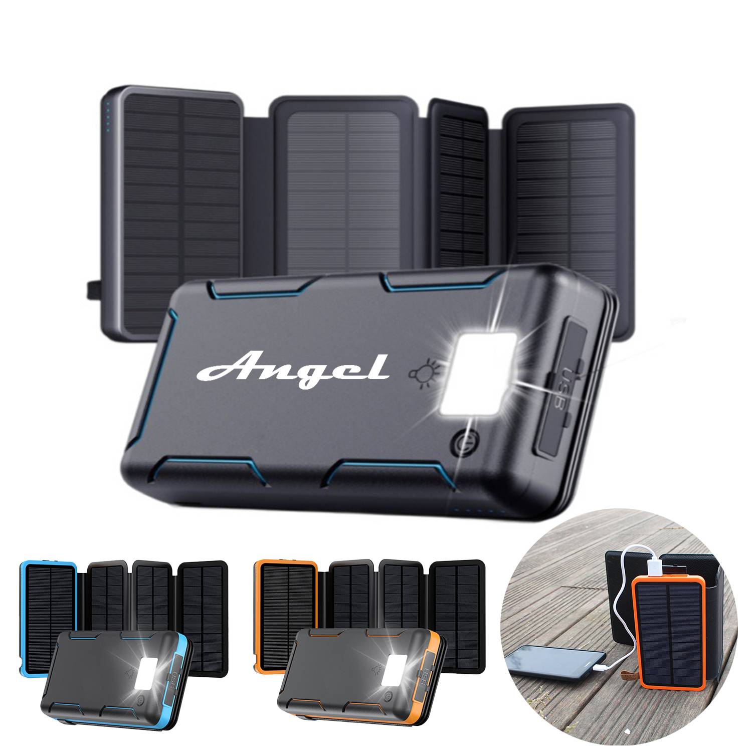 25000mAh Solar Power Bank, Fast Charging for Phone, Outdoor 10
