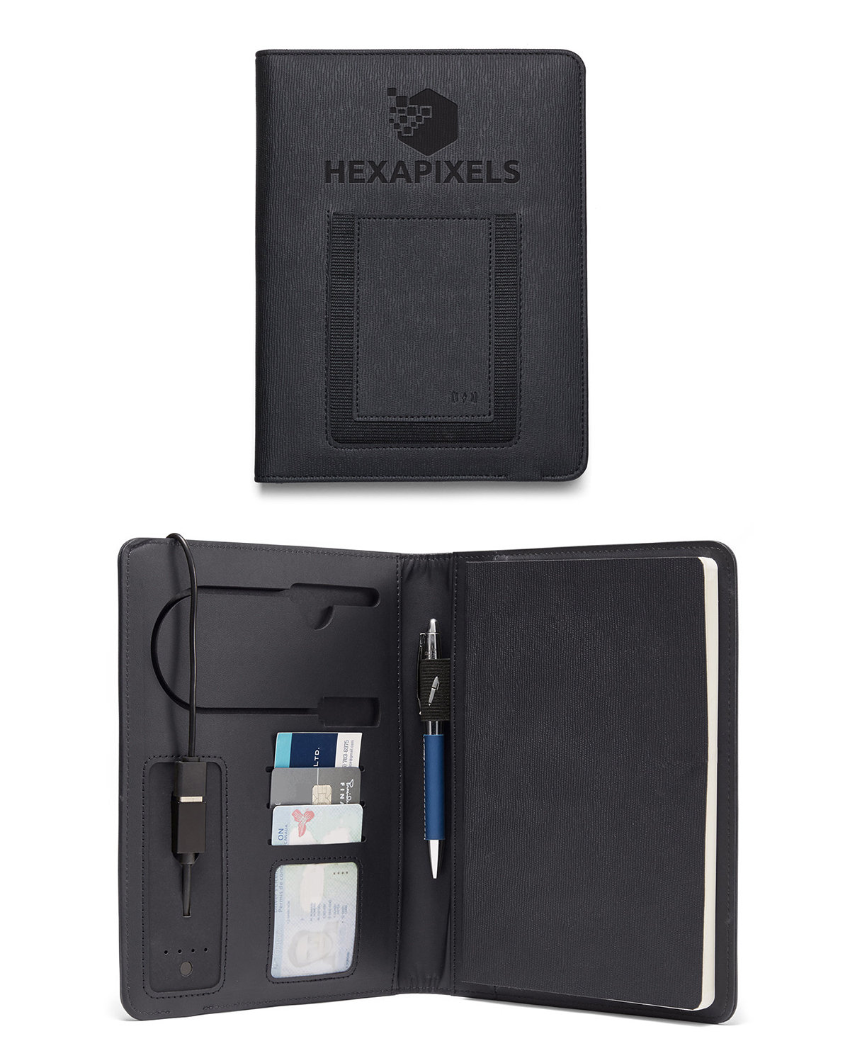 Roma 6"x8" Wireless Power Charger Refillable Journal 4