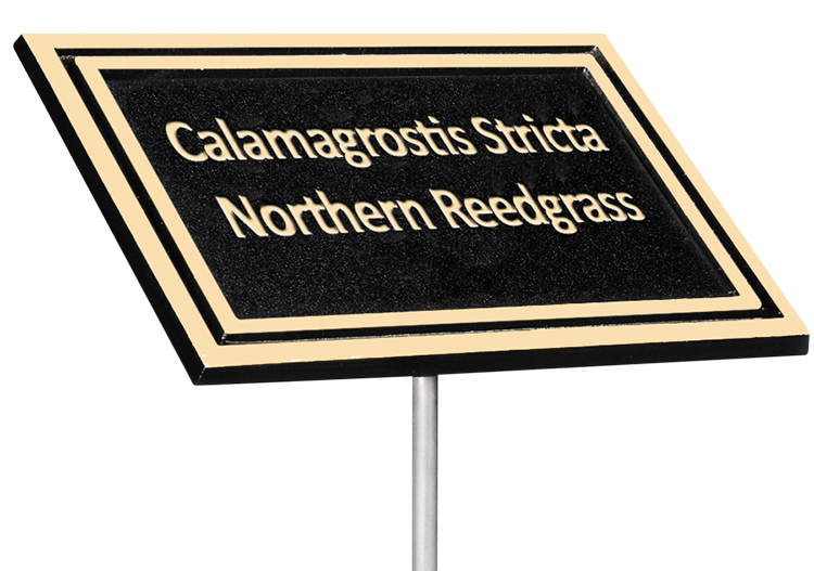 Outdoor Cast Plaque-Stake Mount Gold