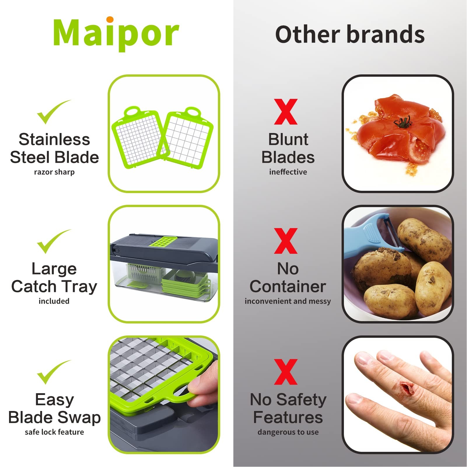 Vegetable Chopper Pro, Multifunction 13 in 1 Food Chopper, Kitchen Vegetable Slicer Dicer Cutter 1
