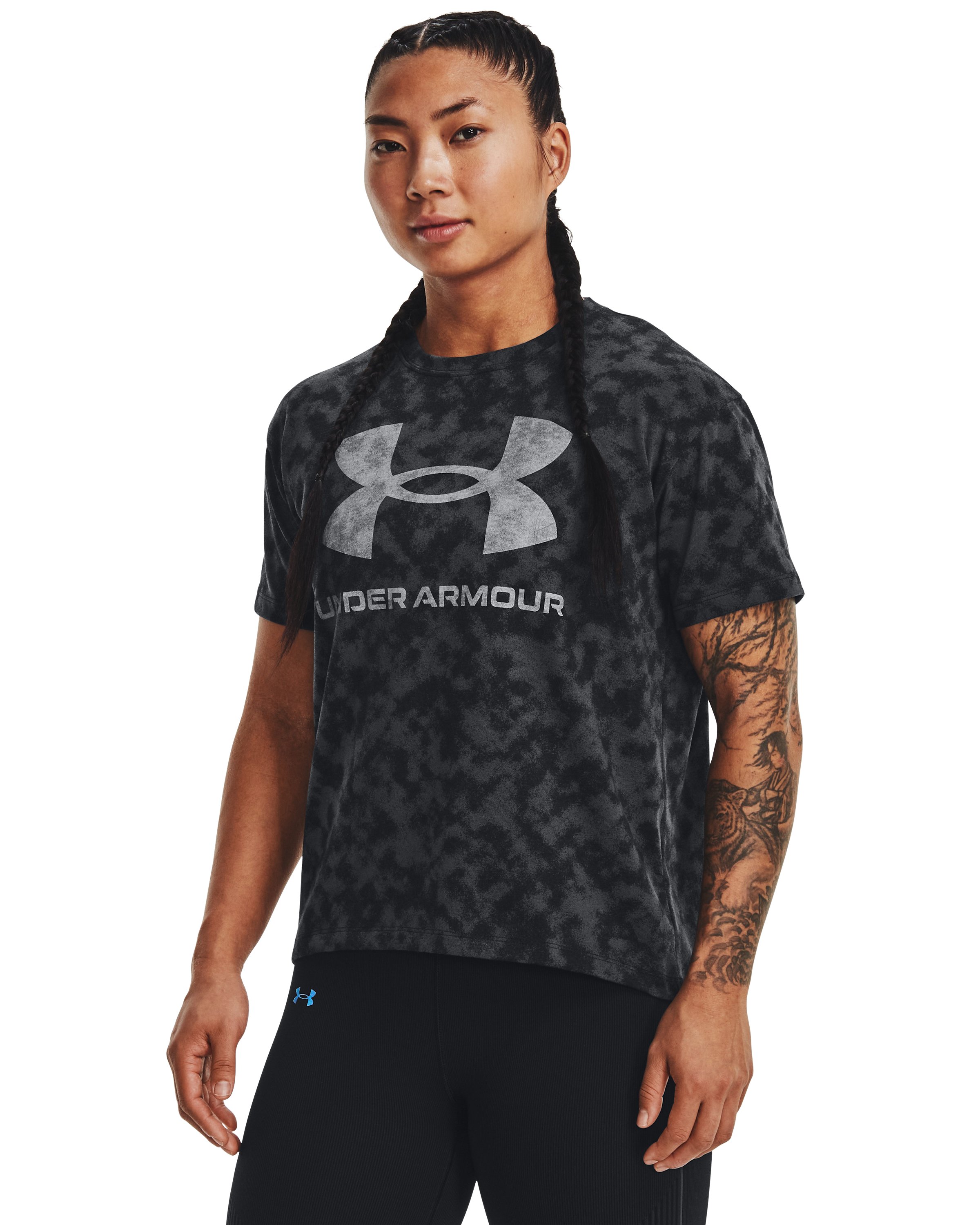 Women's UA Logo Printed Heavyweight Short Sleeve  4