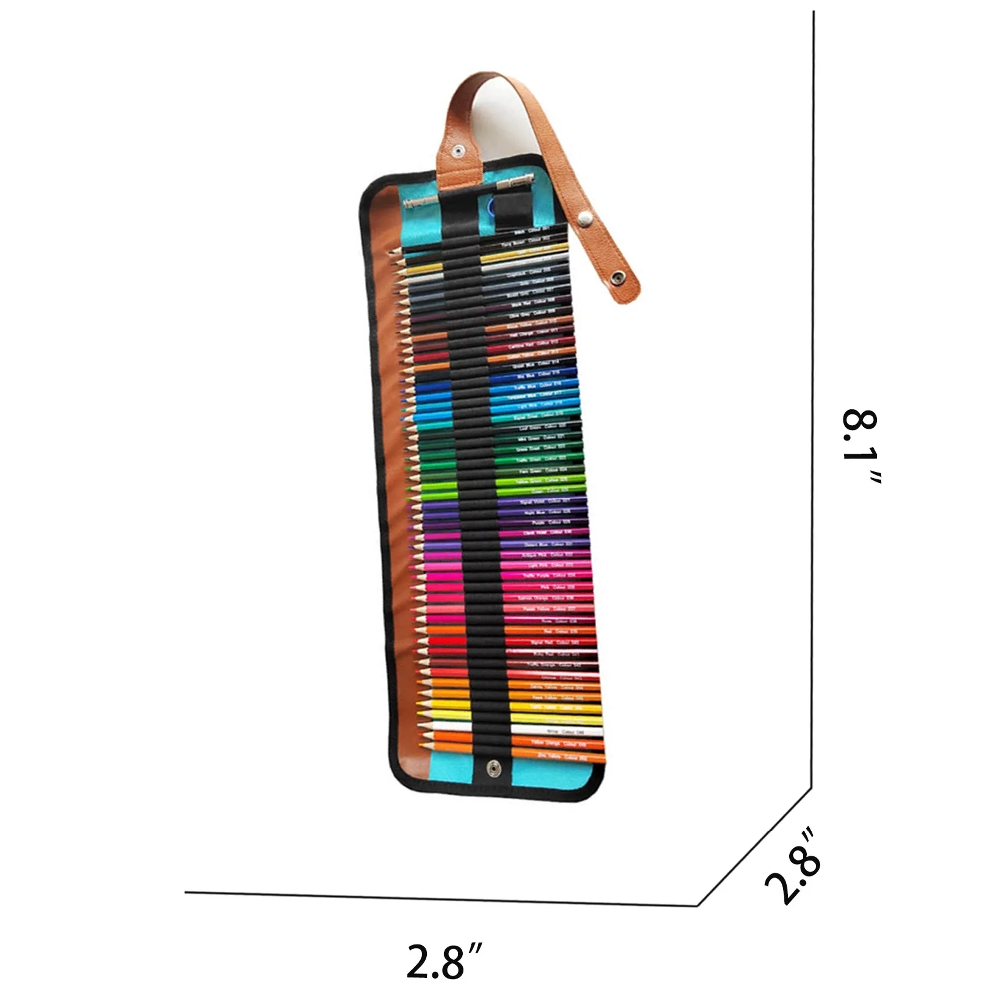 50-Piece Colored Pencil Set with Canvas Pouch 2