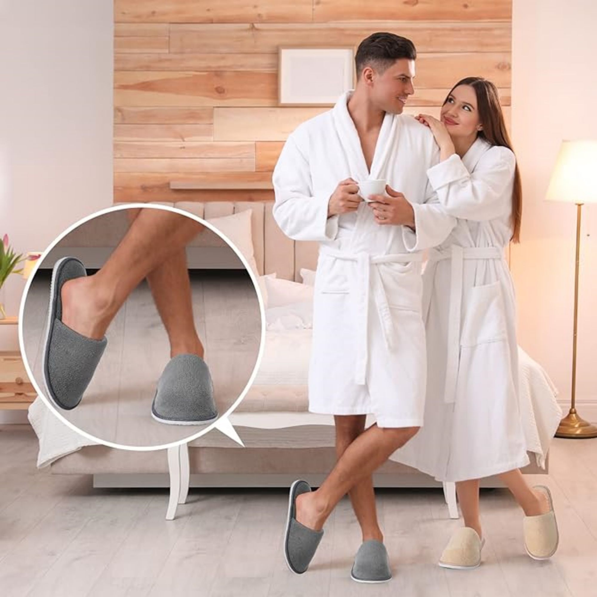 Coral Fleece Closed Toe Slippers 2