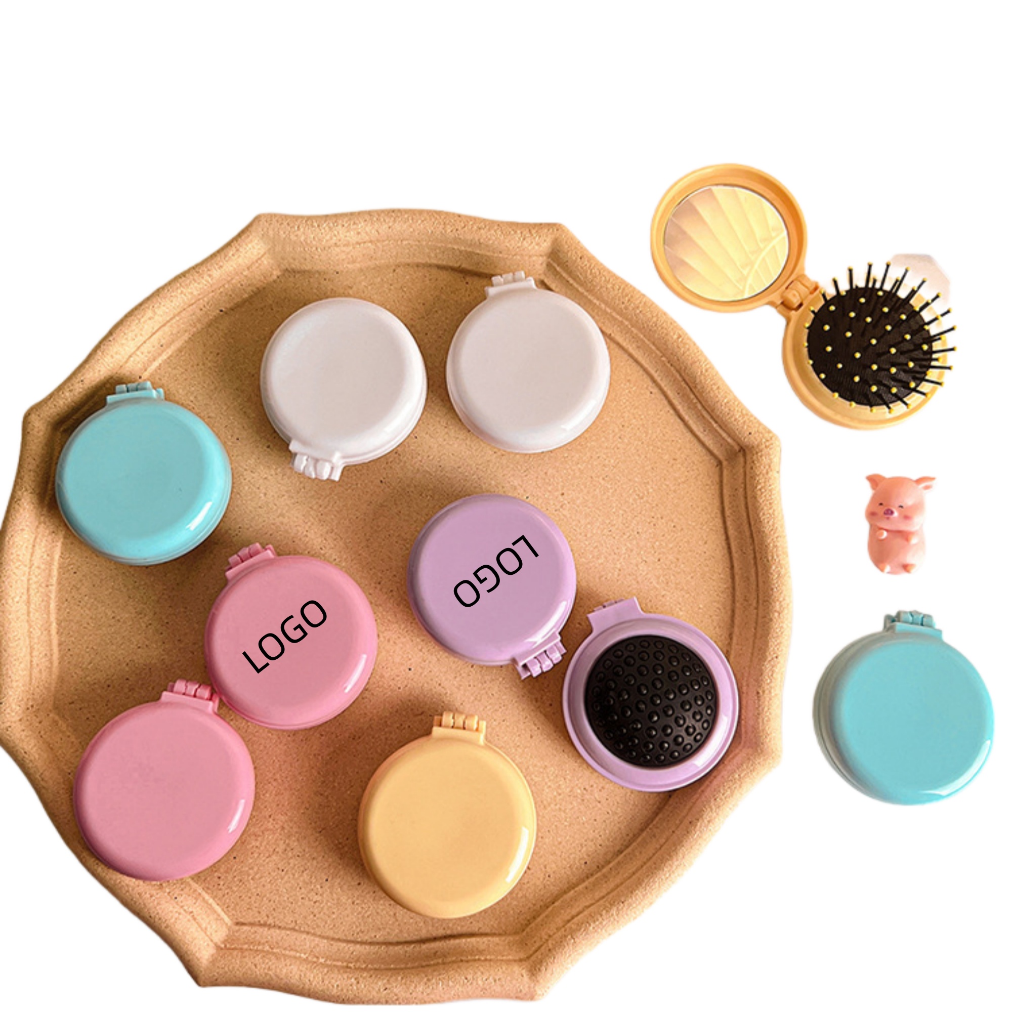 Mini Travel Portable Air Cushion Combing Mirror 2