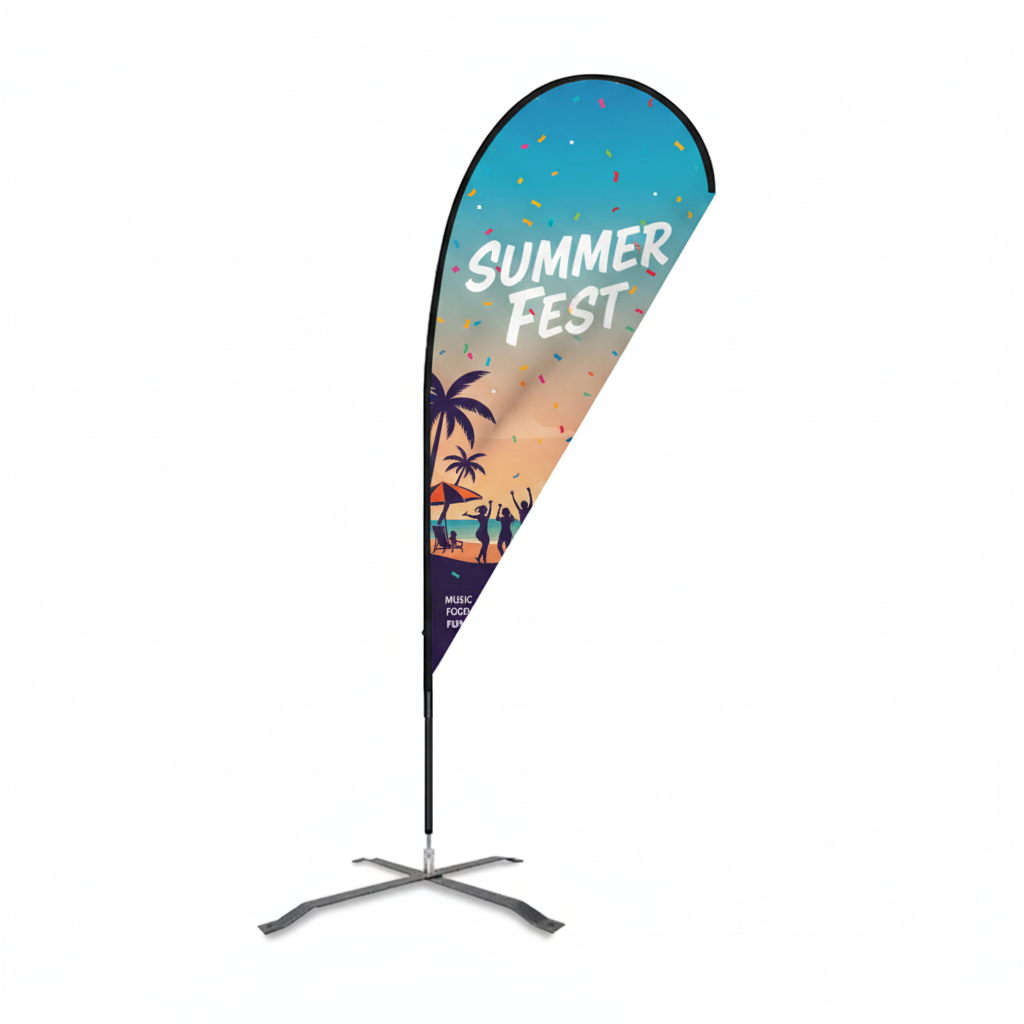 Flex Blade® LX Teardrop Banner with Pole, Single-Sided - 6' Event Flag 7