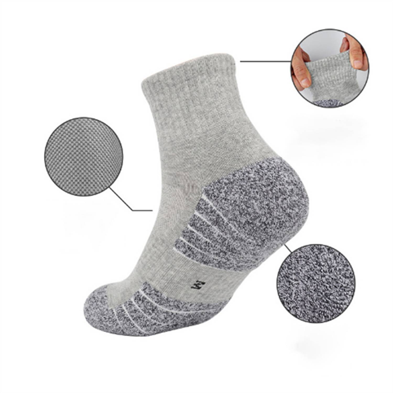 Cushioned Athletic Ankle No Show Socks 4