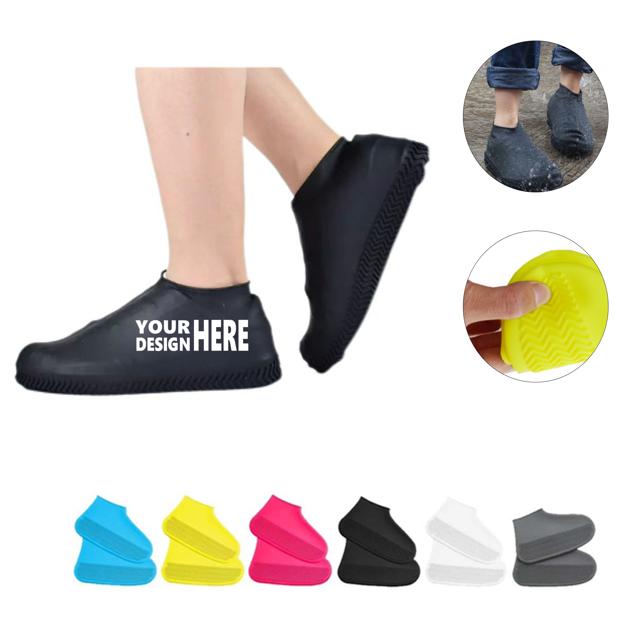 Waterproof Non-Slip Reusable Silicone Shoe Cover 1
