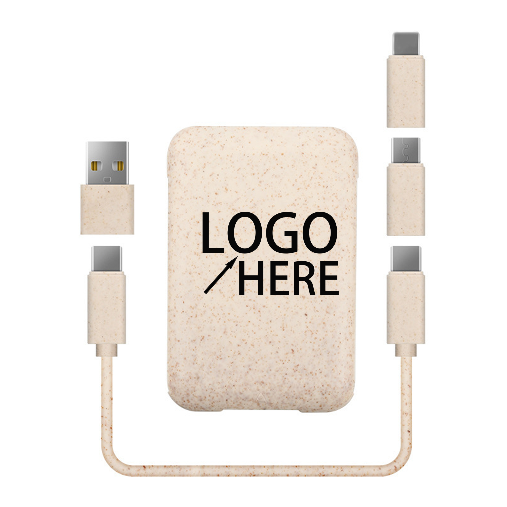Biodegradable Wheat Straw Data Cable Phone Stand 2