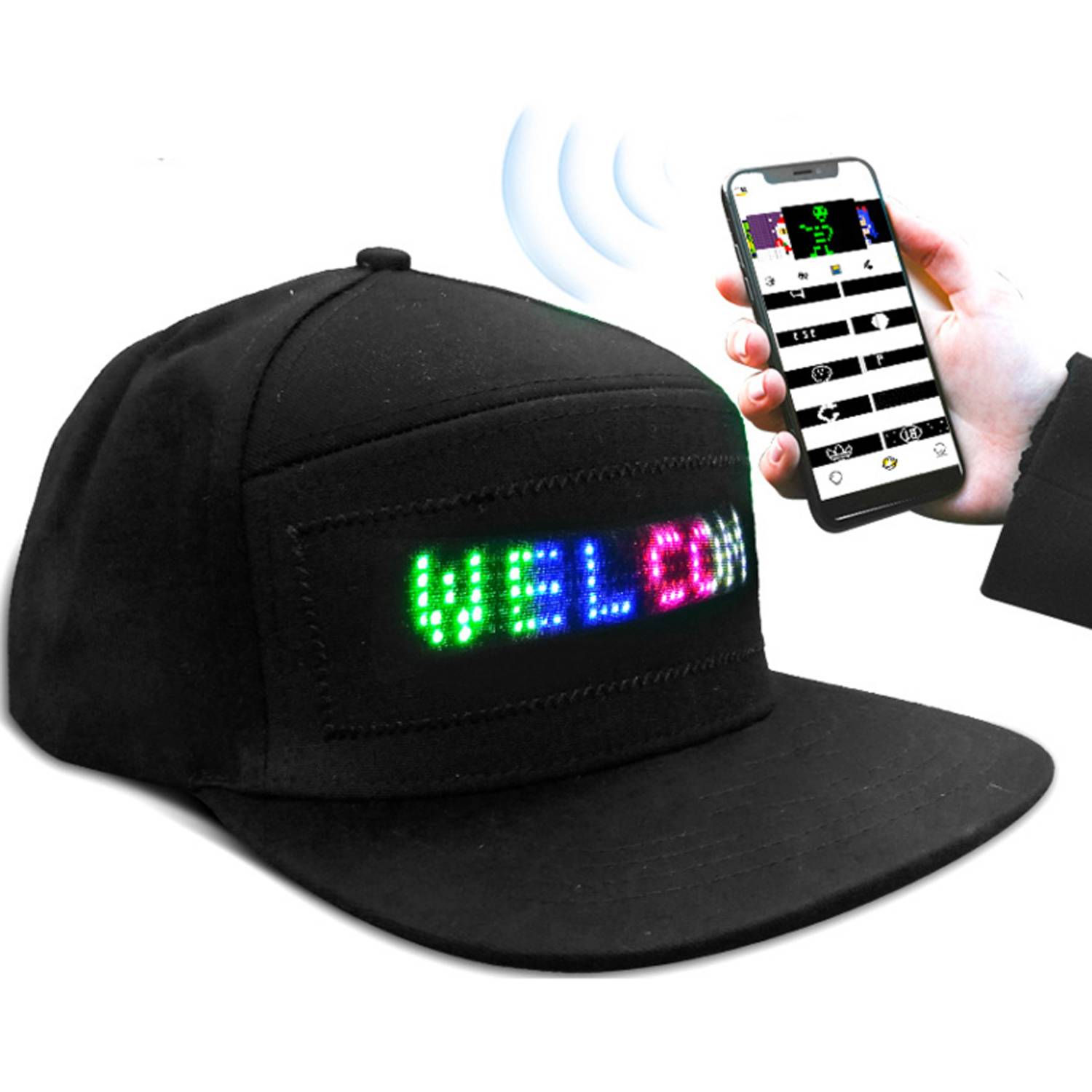 Multicolor LED Scrolling Display Hat 2
