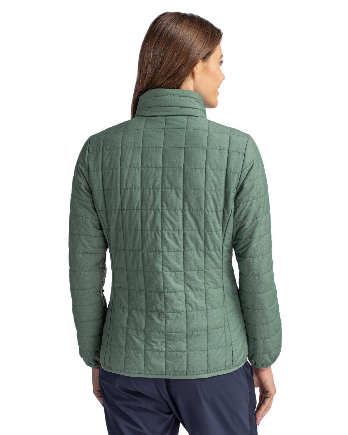 Cutter & Buck Rainier Recycled Insulated Puffer Womens Full Zip Jacket 58