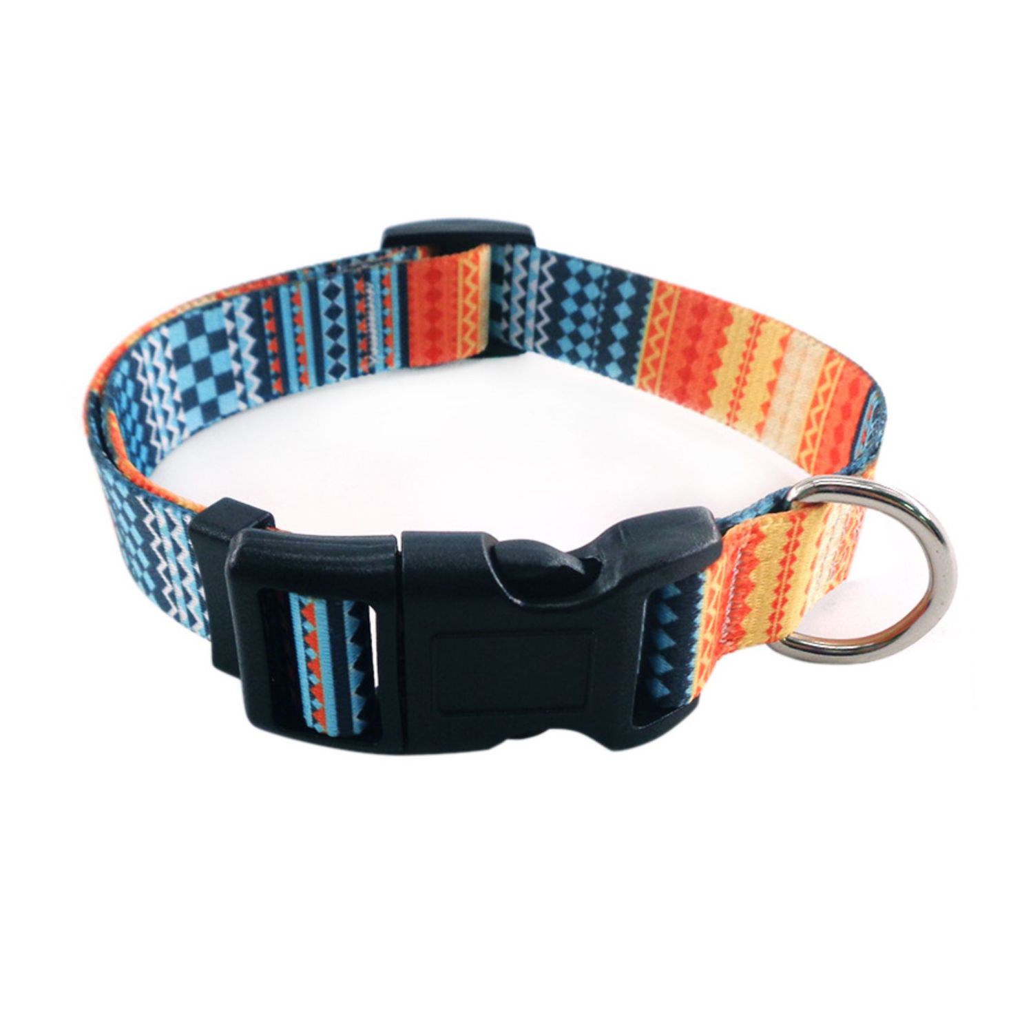 5/8"W x 14"L Pet Collar w/ Adjustable Buckle Release Sublimation 5