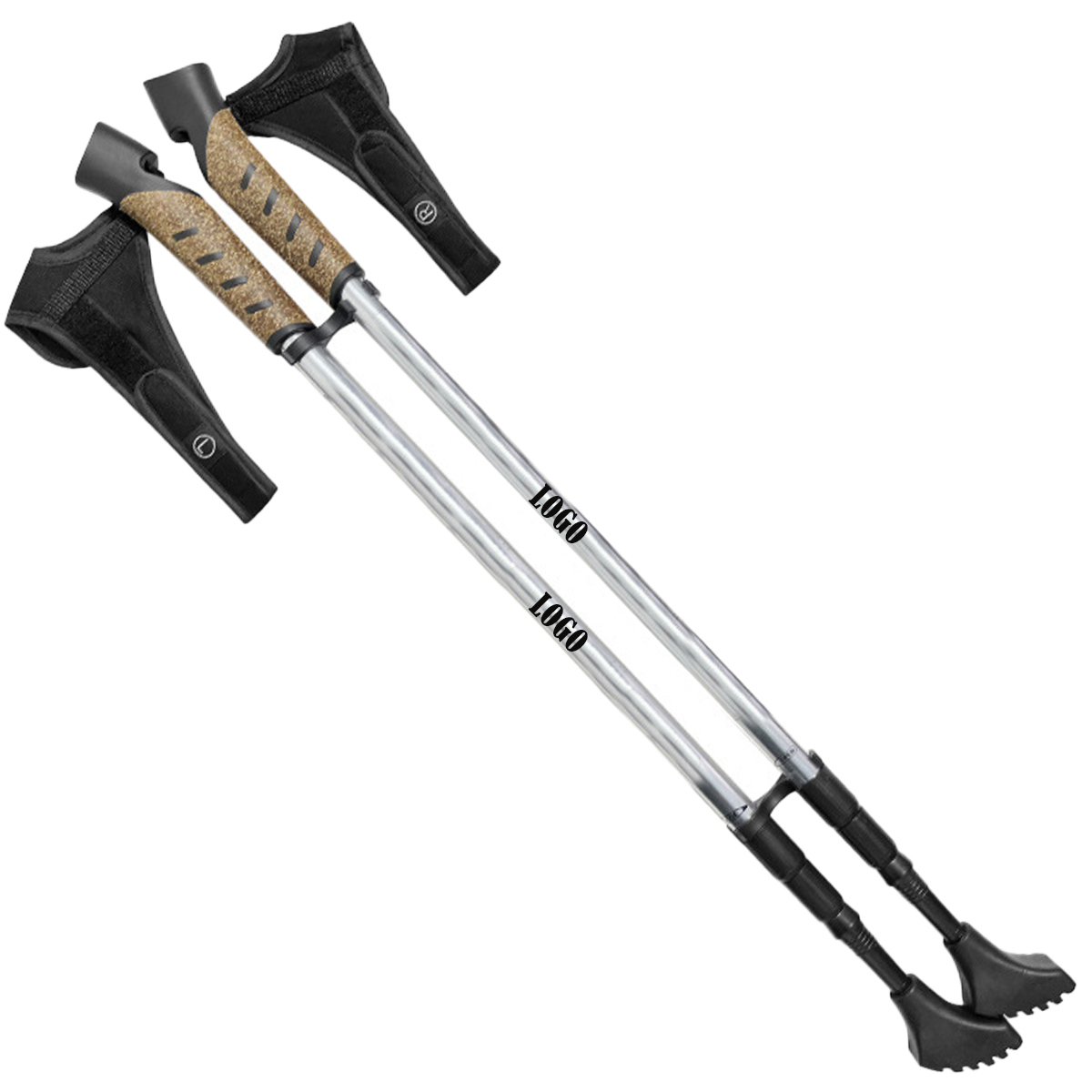 Pair of 2 Walking Sticks Hiking Poles 3
