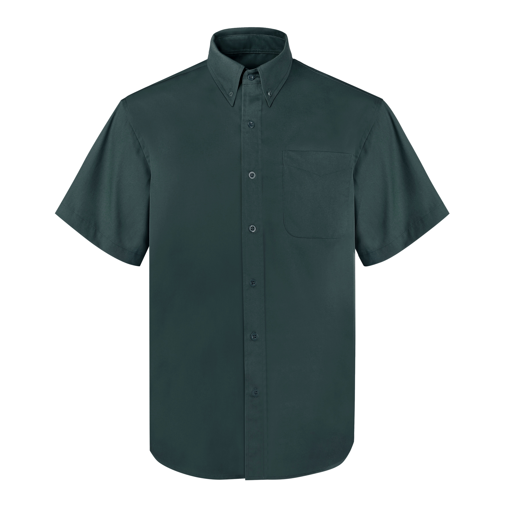 Men's Short Sleeve Twill Button Down Shirt 2