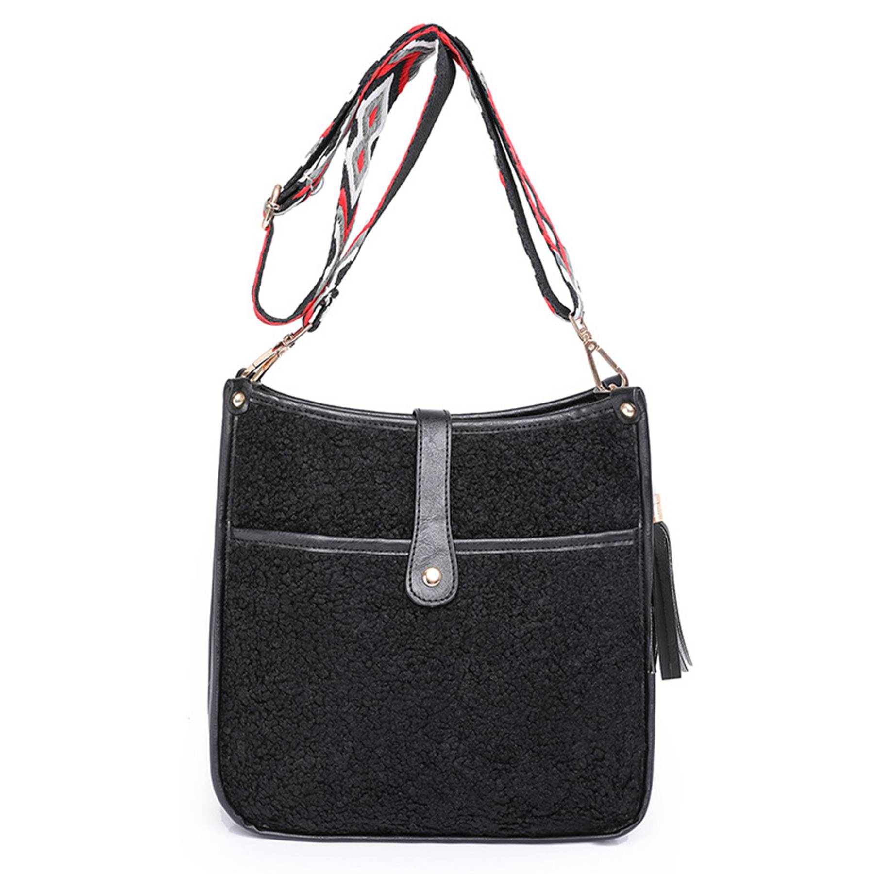 PU Leather Plush Crossbody Bags Fit for Women in Winter 4