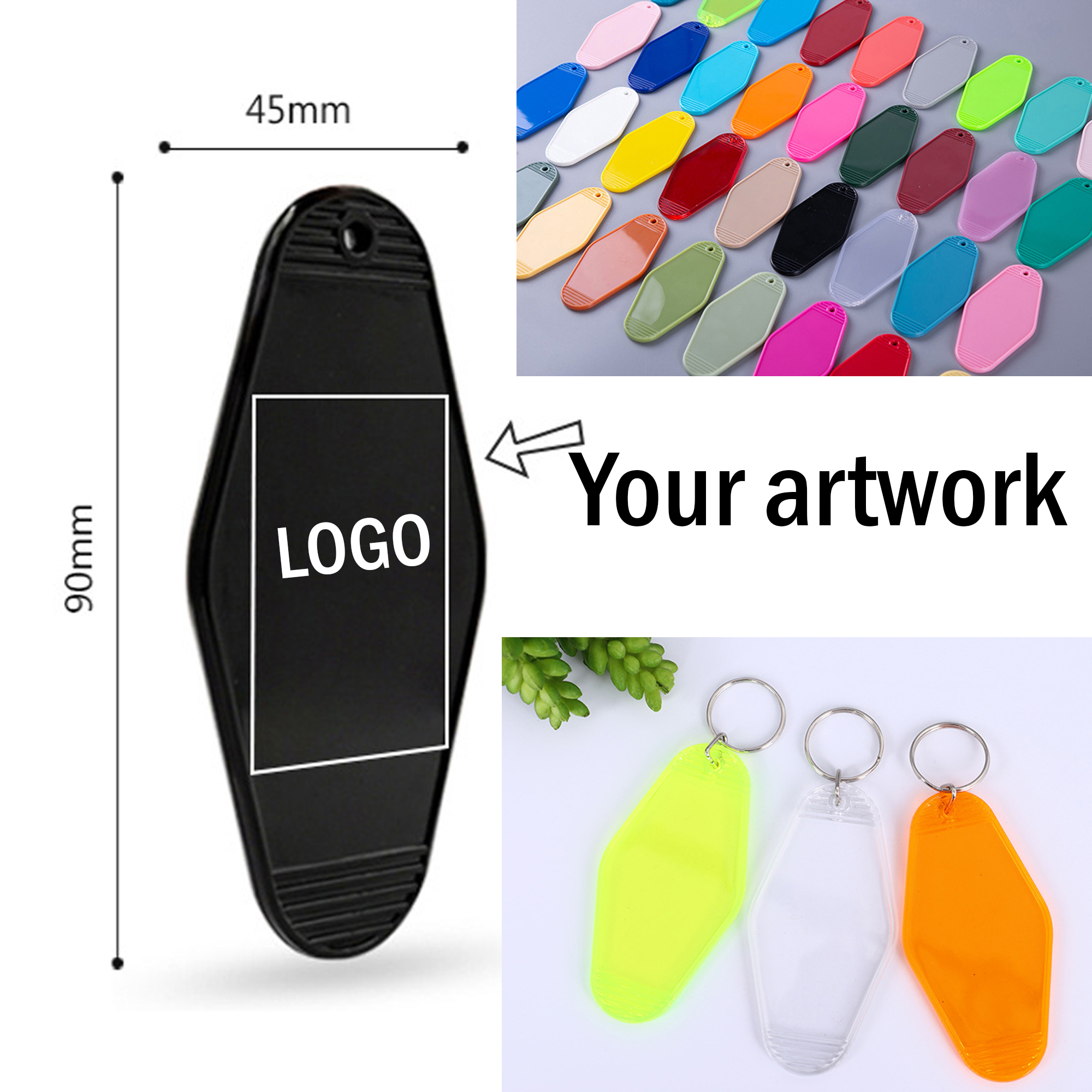 Plastic Label Key Chain 2