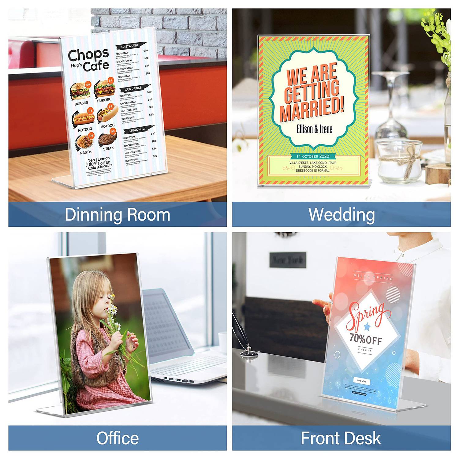 Acrylic Transparent Sign Holder 7