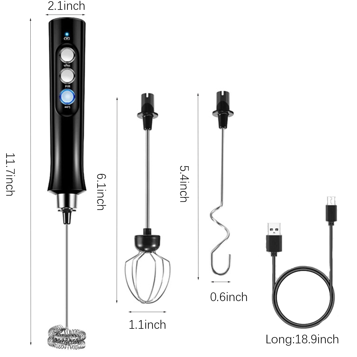 Electric Handheld Milk Frother 2
