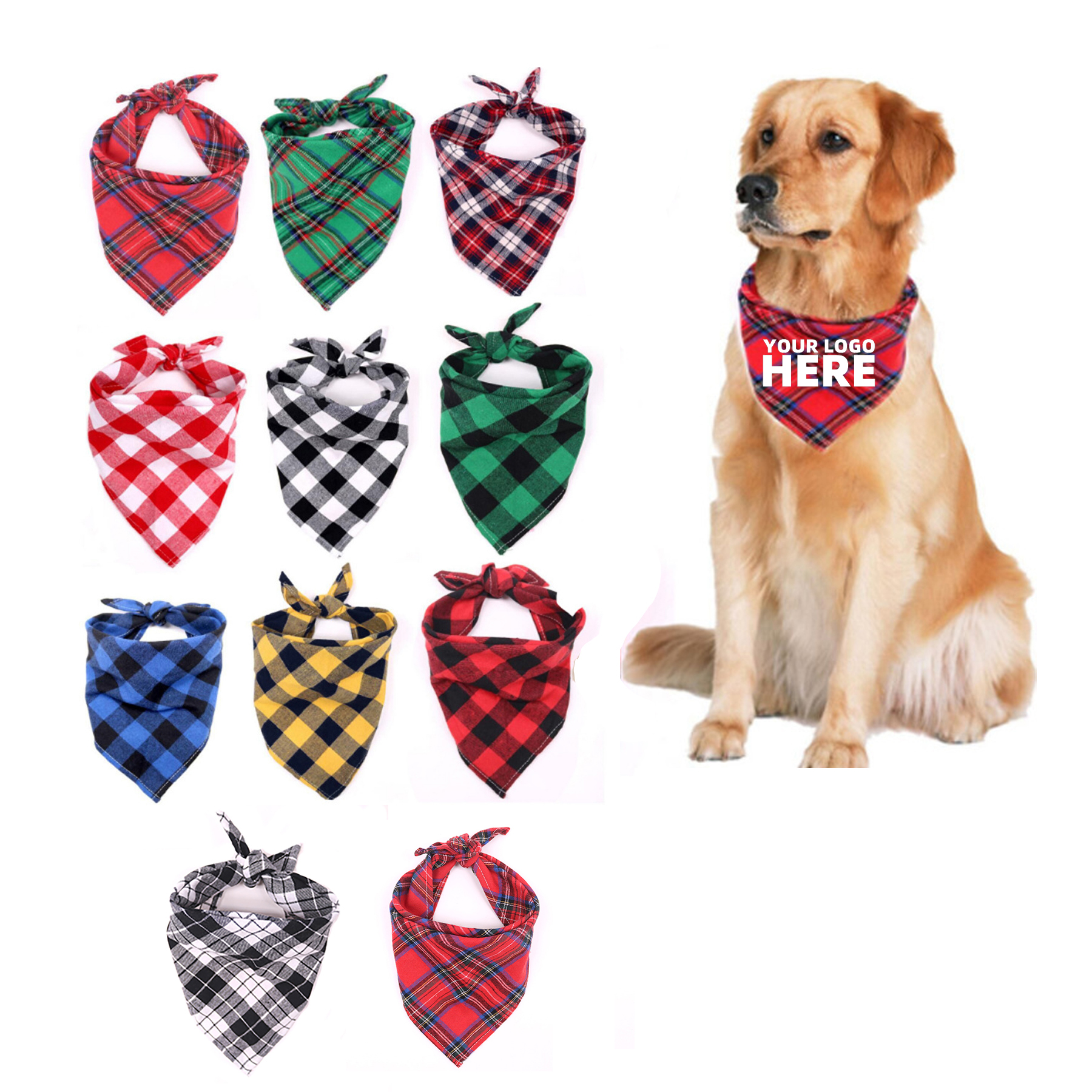 Pure Cotton Soft Bandanas For Pet 2